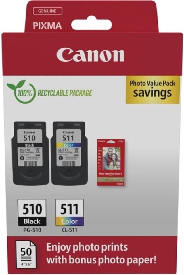 CANON PG510 + CL511 MULTIPACK - Imagen 1