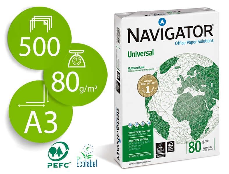 Papel Navigator A3 80 Gr caja de 5 paquetes - Imagen 1