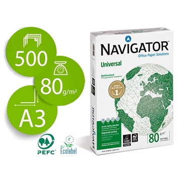 Papel Navigator A3 80 Gr caja de 5 paquetes - Imagen 1