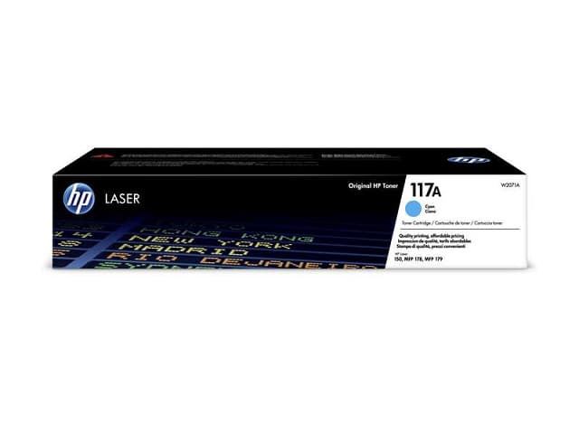 Tóner HP W2071A cian (117A) - Imagen 1